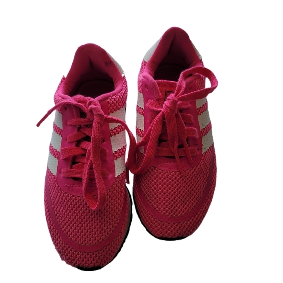 Adidas Sneakers Kids Size 11 Pink K Ortholite Lace Up - Picture 3 of 7